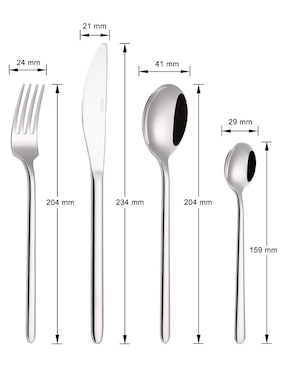 Set cubiertos Haus de acero inoxidable 16 piezas