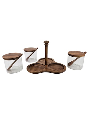 Set salsera Haus de madera 390 ml