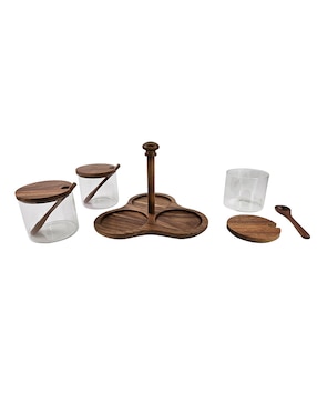 Set salsera Haus de madera 390 ml