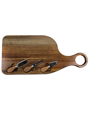 Set tabla para queso Haus de madera