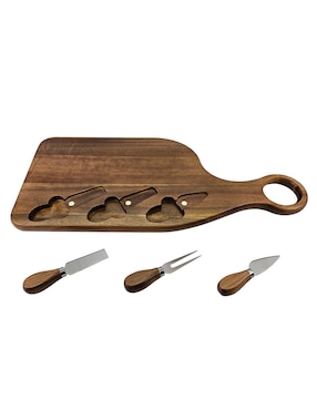 Set tabla para queso Haus de madera
