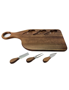 Set tabla para queso Haus de madera