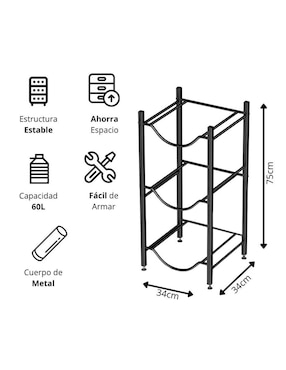 Estante de acero Donut HG090-1