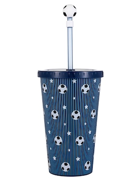Vaso con tapa y popote Haus Kids de plástico