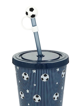 Vaso con tapa y popote Haus Kids de plástico