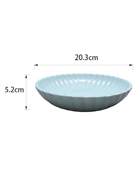 Plato pasta Haus Oasis Tropical de stoneware