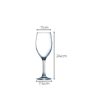 Set de copas para vino Luminarc Raindrop de vidrio 6 piezas