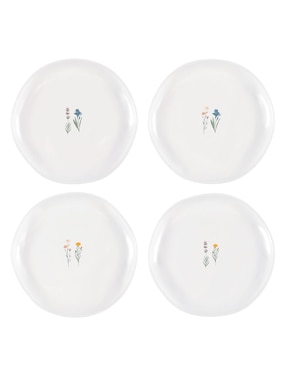 Set platos ensalada Haus Oasis Floral 4 piezas