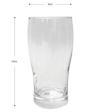 Vaso para cerveza Haus de vidrio con 4 piezas