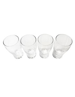 Vaso para cerveza Haus de vidrio con 4 piezas