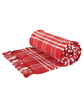 Camino de mesa Cantia cuadros rojos navidad