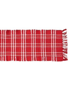 Camino de mesa Cantia cuadros rojos navidad