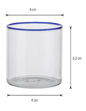 Vaso para agua Haus Vitral de vidrio