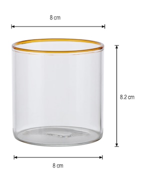 Vaso para agua Haus de vidrio