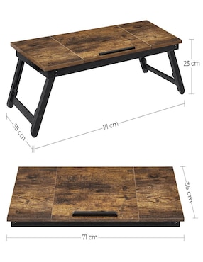 Mesa para laptop armable coulter Songmics Home de bambú
