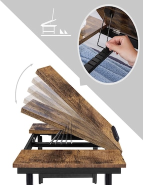 Mesa para laptop armable coulter Songmics Home de bambú