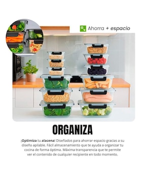 Contenedor Donut de vidrio 12 piezas