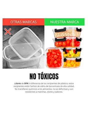 Contenedor Donut de vidrio 12 piezas