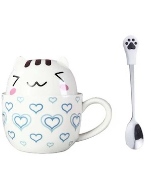 Taza Clásica Happy Ware Gato Kawaii