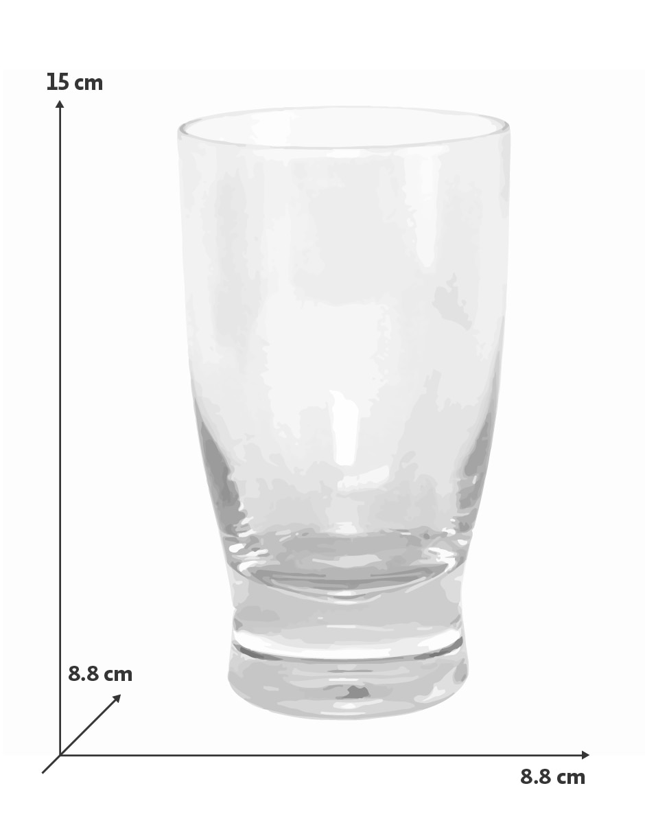 Vaso high ball de vidrio 6