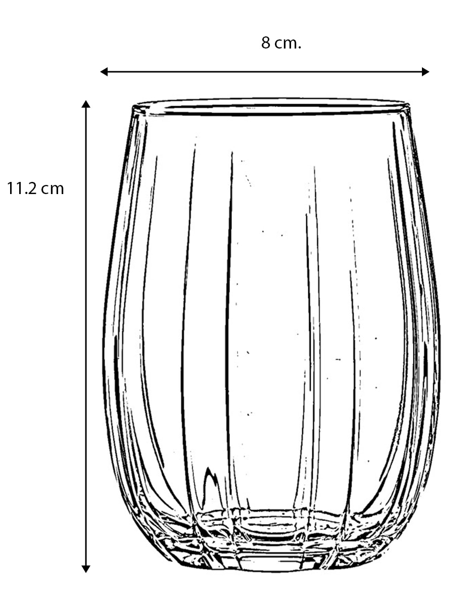 Vaso Dof de vidrio 6