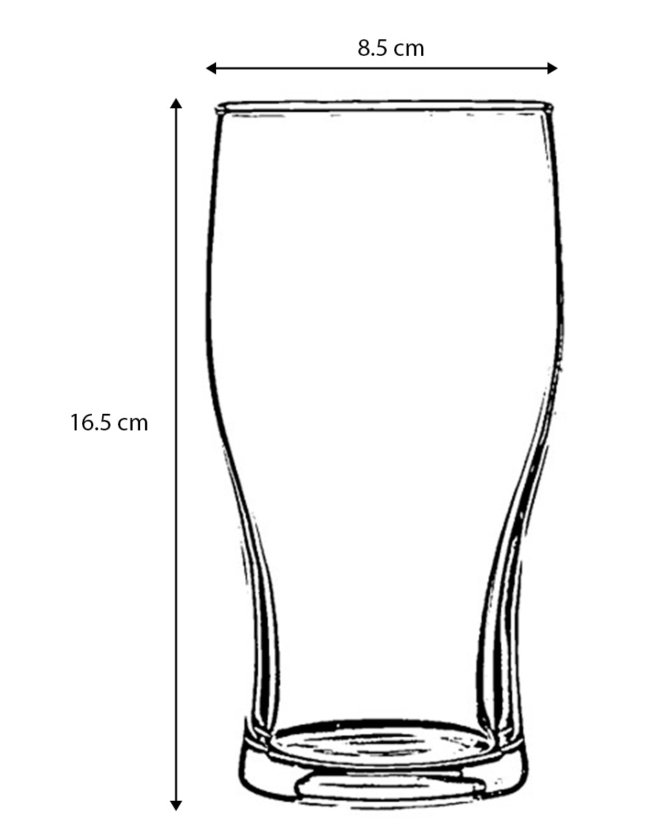 Vaso para cerveza de vidrio 6