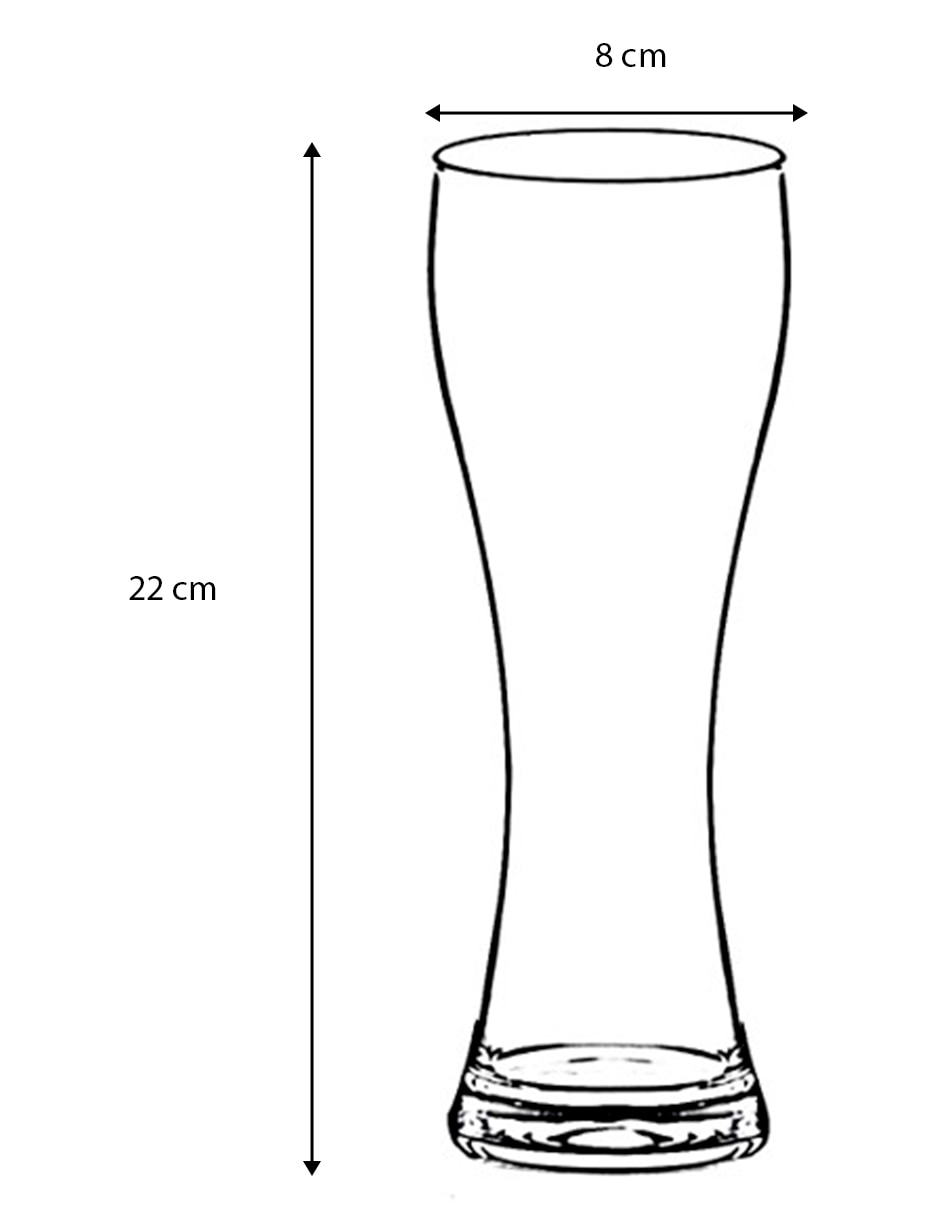 Vaso para cerveza de vidrio 6