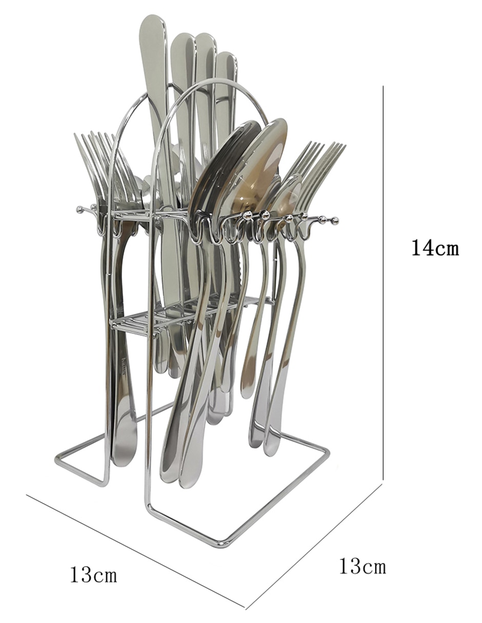 Set de cubiertos 32 pzas con rack