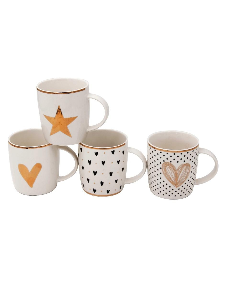 Set tazas clásica Hearts 4 piezas 2