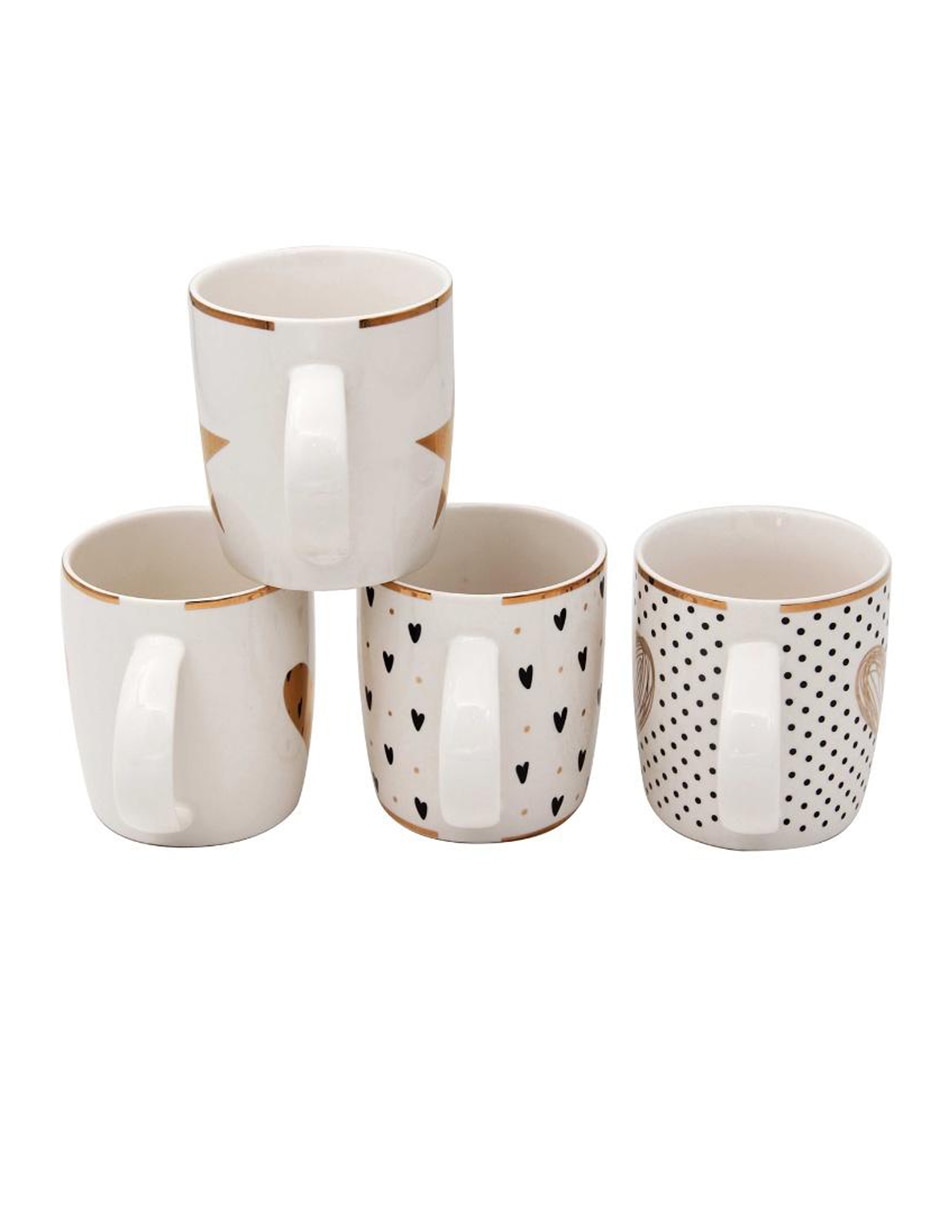 Comprar HAIZEA - Set 4 tazas cerámica de desayuno