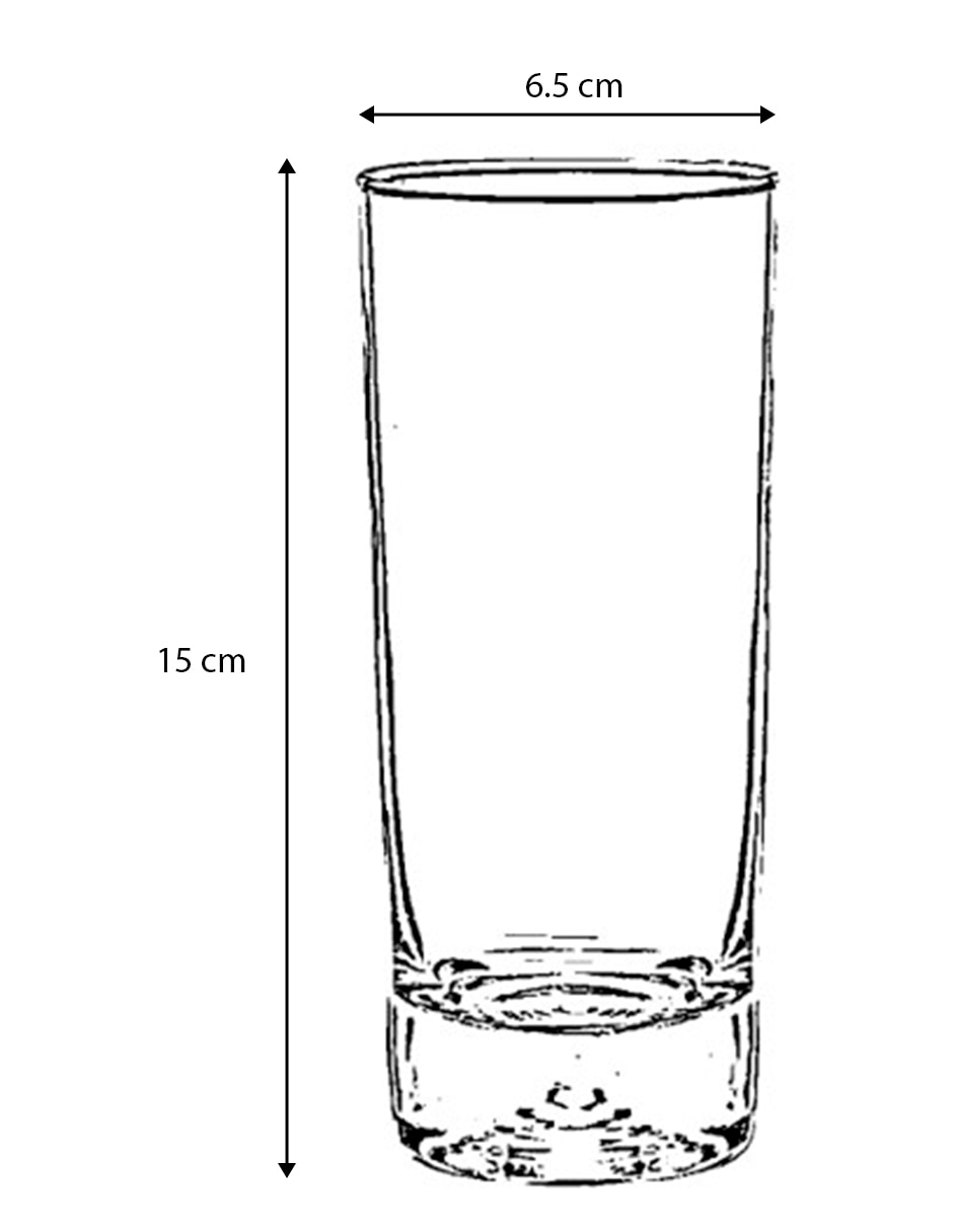 Vaso High Ball de vidrio 6