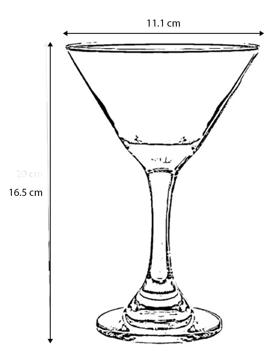 Copa para martini Versalles de vidrio 8