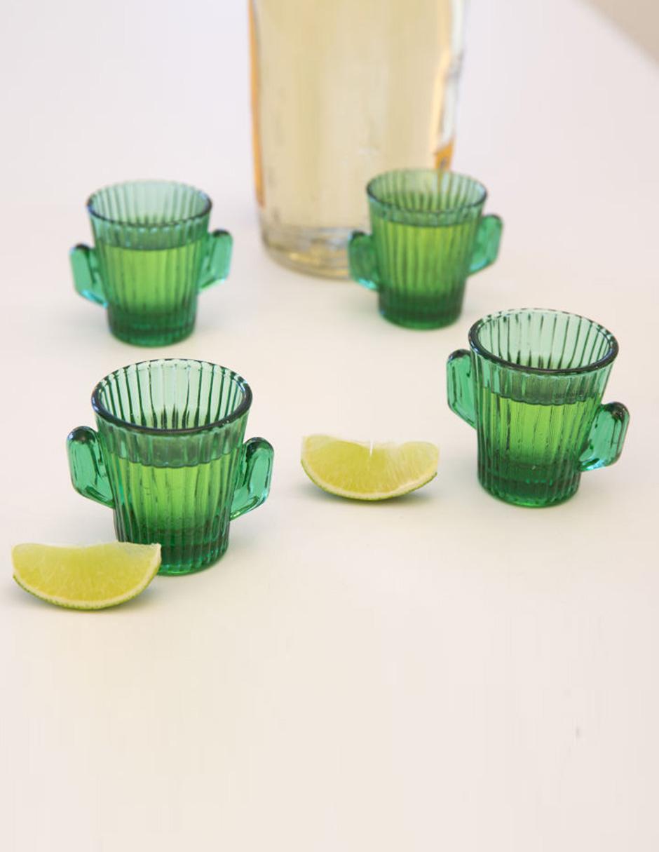 Set de tequileros de cristal 4 piezas 4