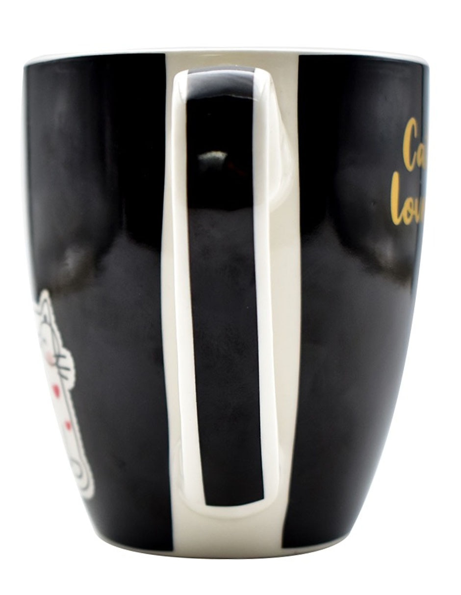 TAZA CAT LOVER, 410 ML, NEGRO HAUS