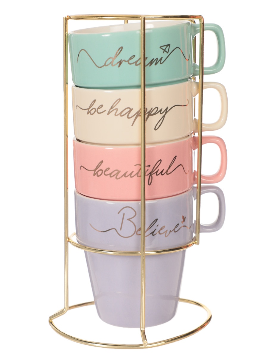 Set tazas americana Phrases 5 piezas 6