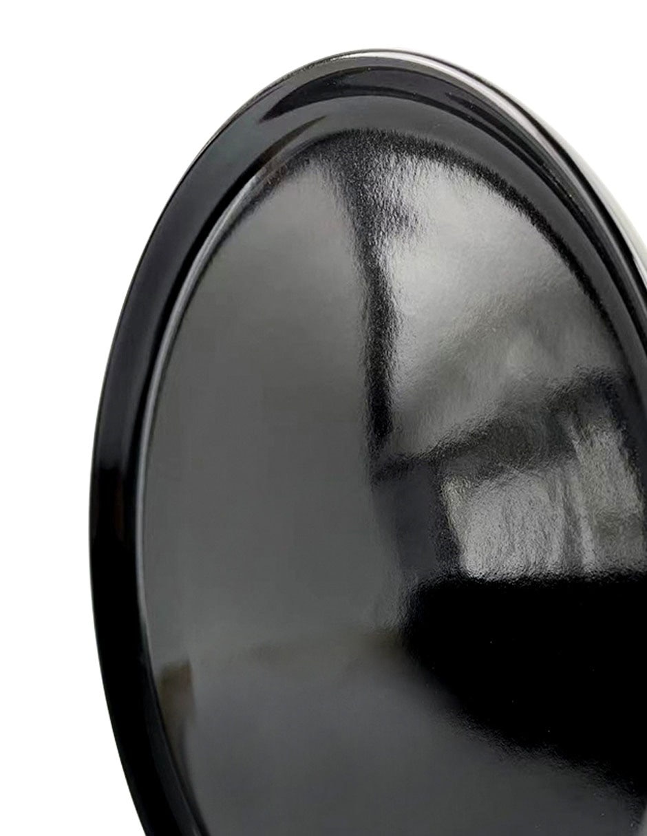 PLATO POSTRE REDONDO BOR, 20 CM, NEGRO