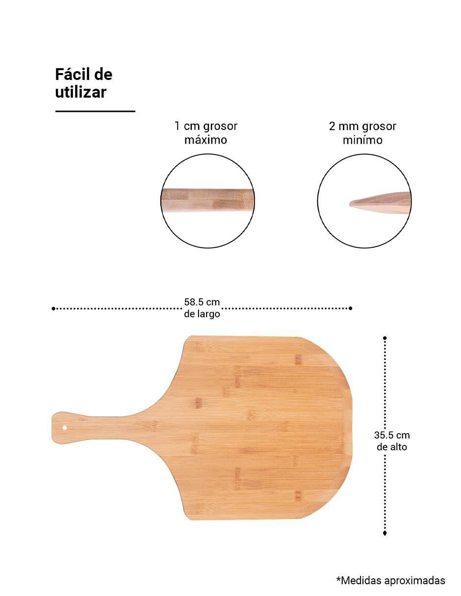 Tabla para pizza de bambú 6