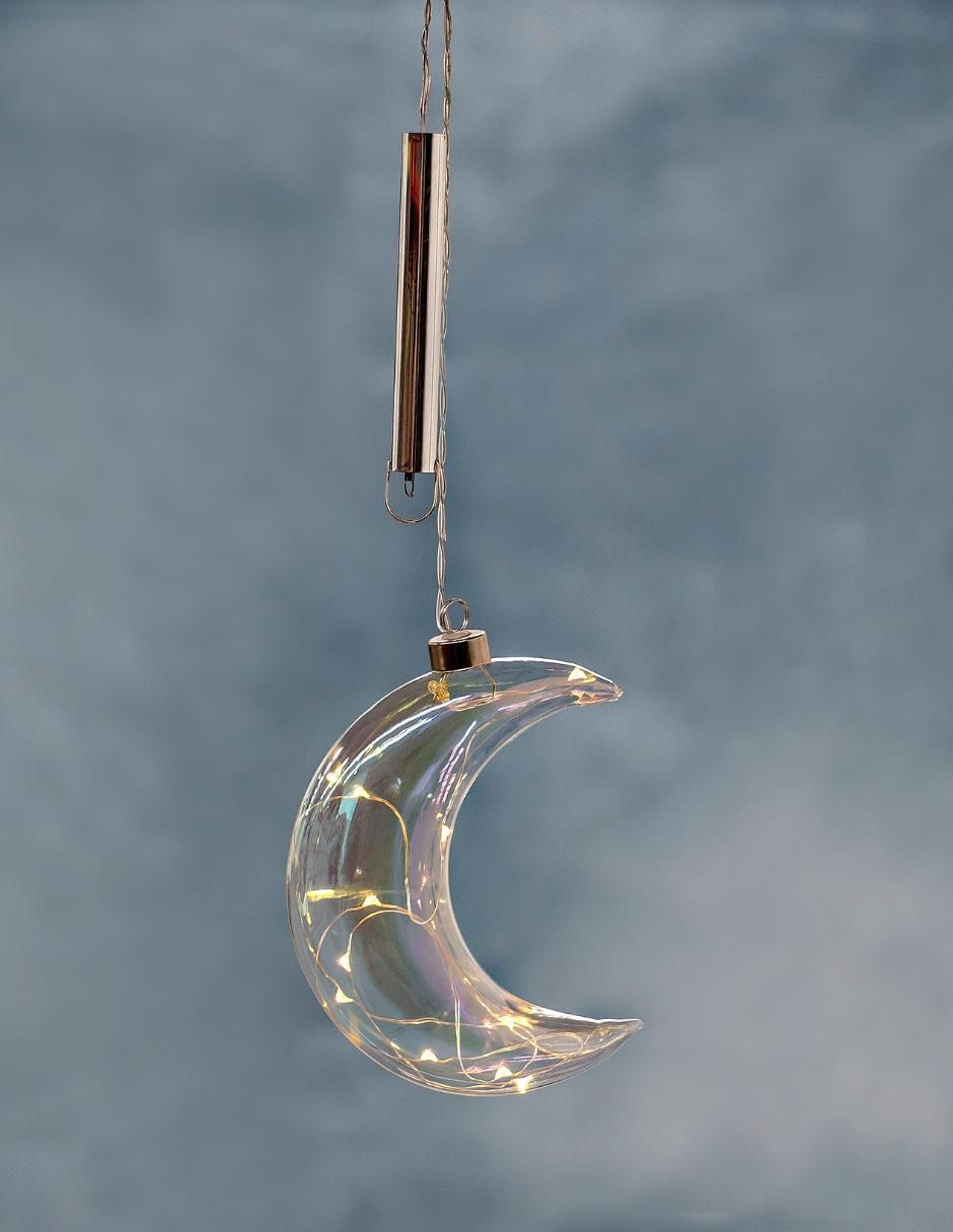 Colgante decorativo Luna de cristal Led 4