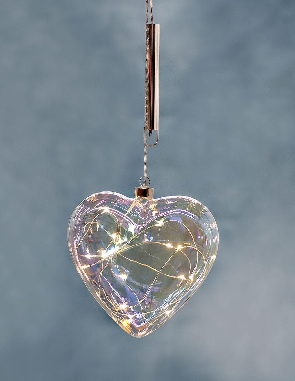 Colgante decorativo Corazón Led con luz 4
