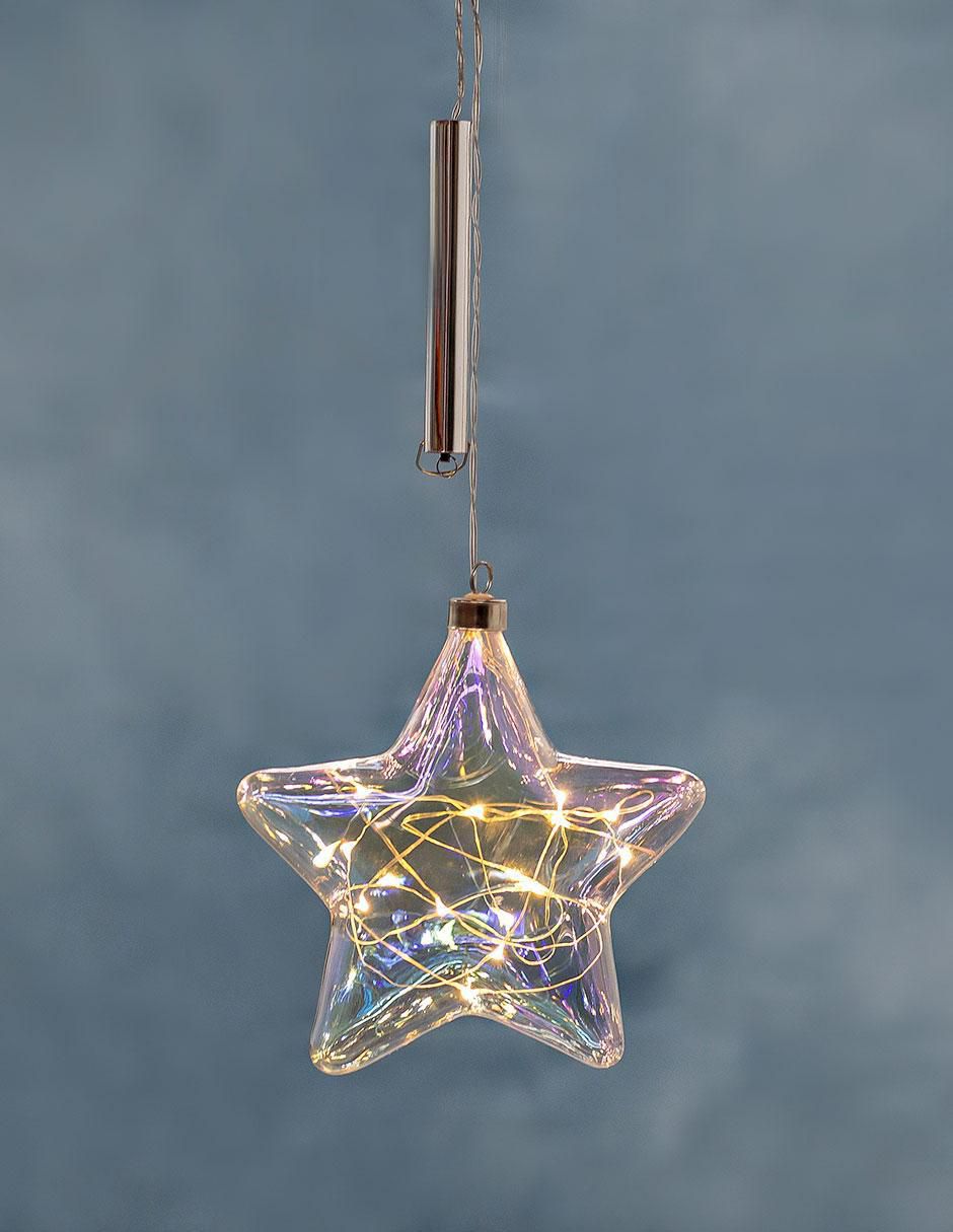 Colgante decorativo Estrella de cristal Led 4