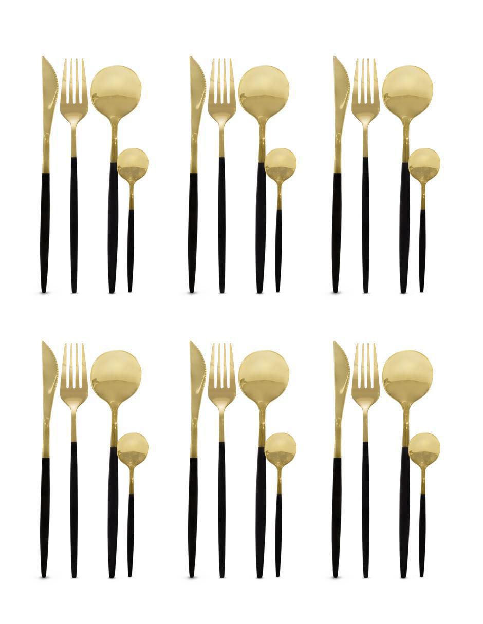 Set cubiertos de acero inoxidable 24 piezas Set cubiertos de acero inoxidable 24 piezas