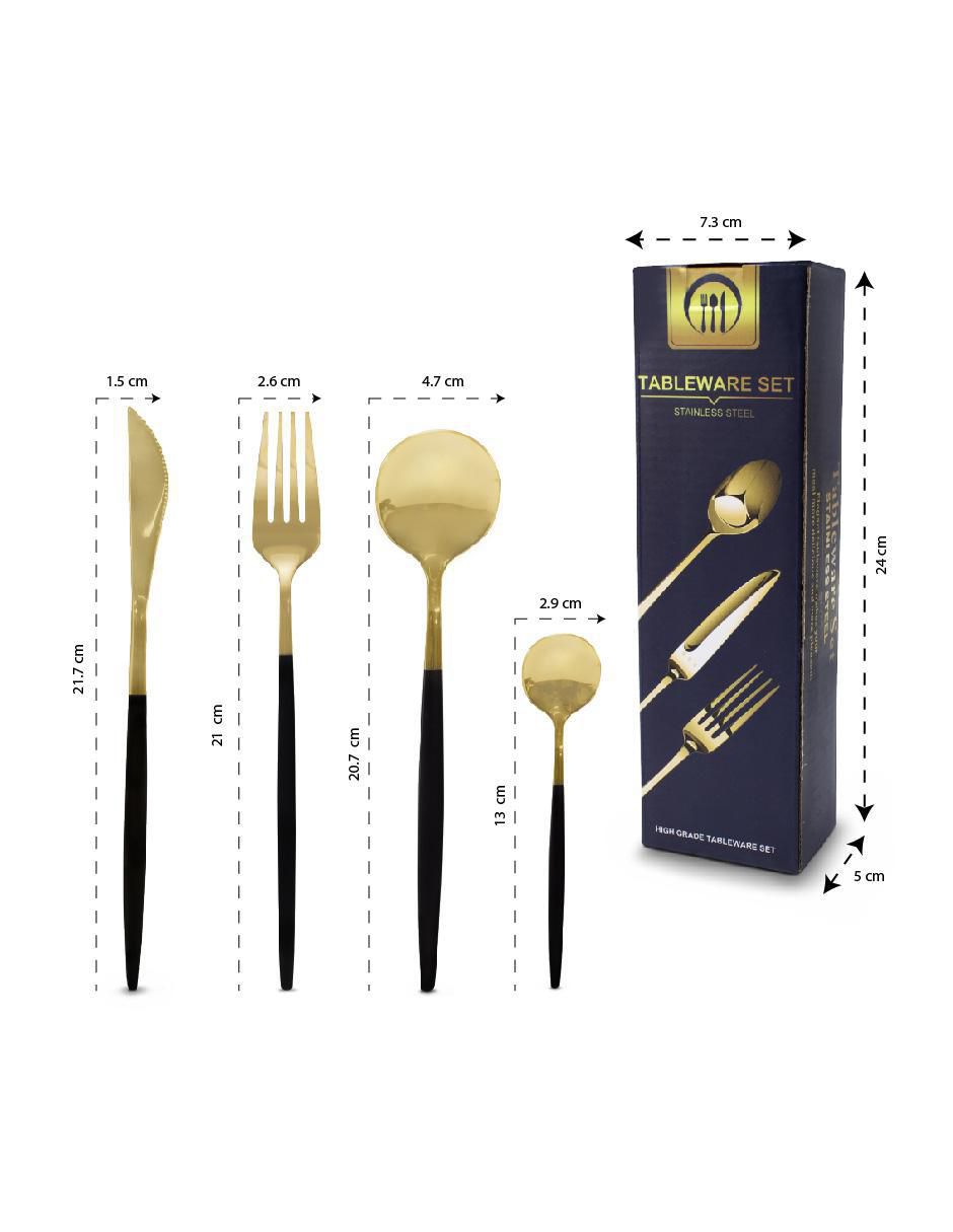 Set cubiertos de acero inoxidable 24 piezas 7