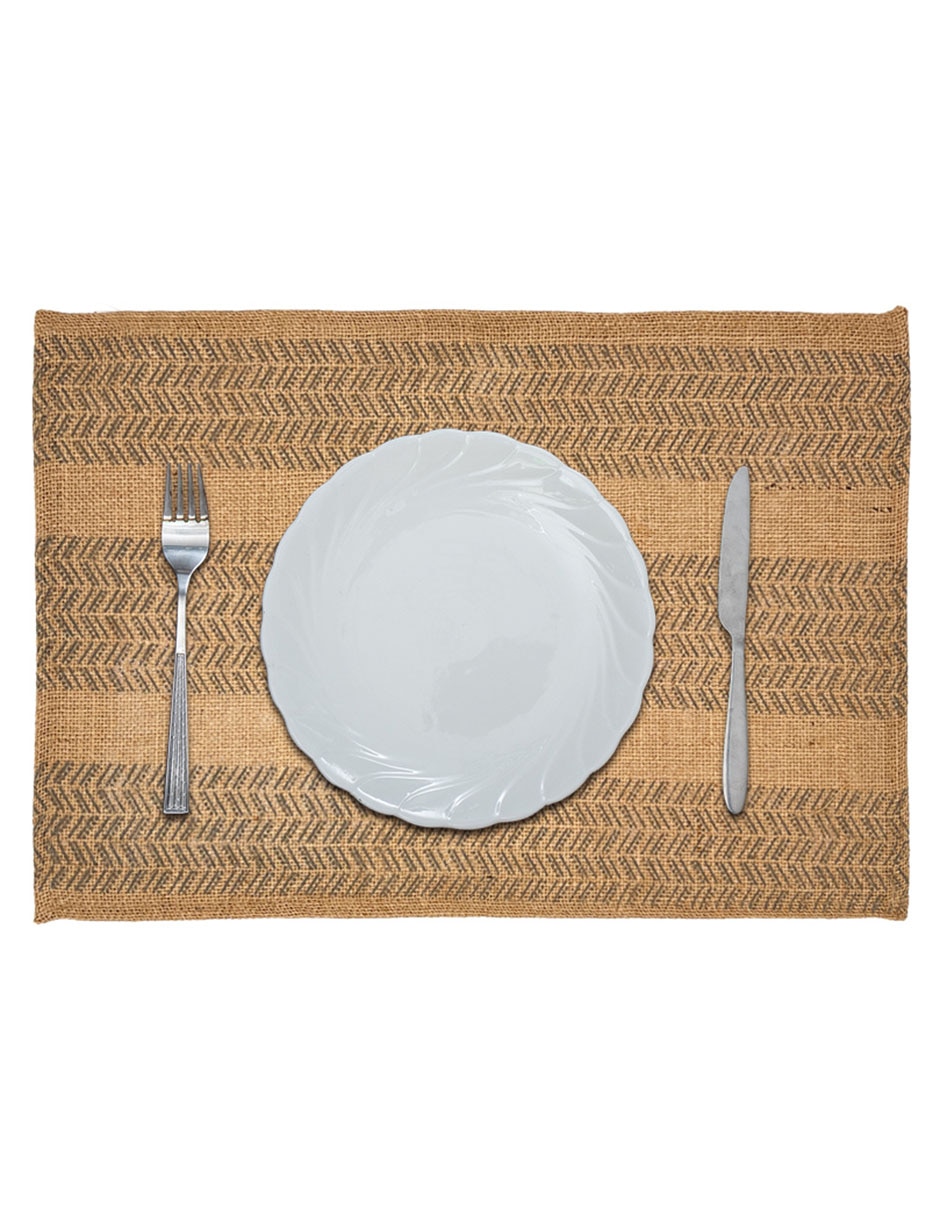 Mantel individual rectangular de fibras naturales 2