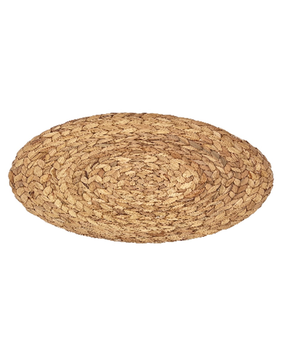 Mantel individual redondo de fibras naturales Boho 3