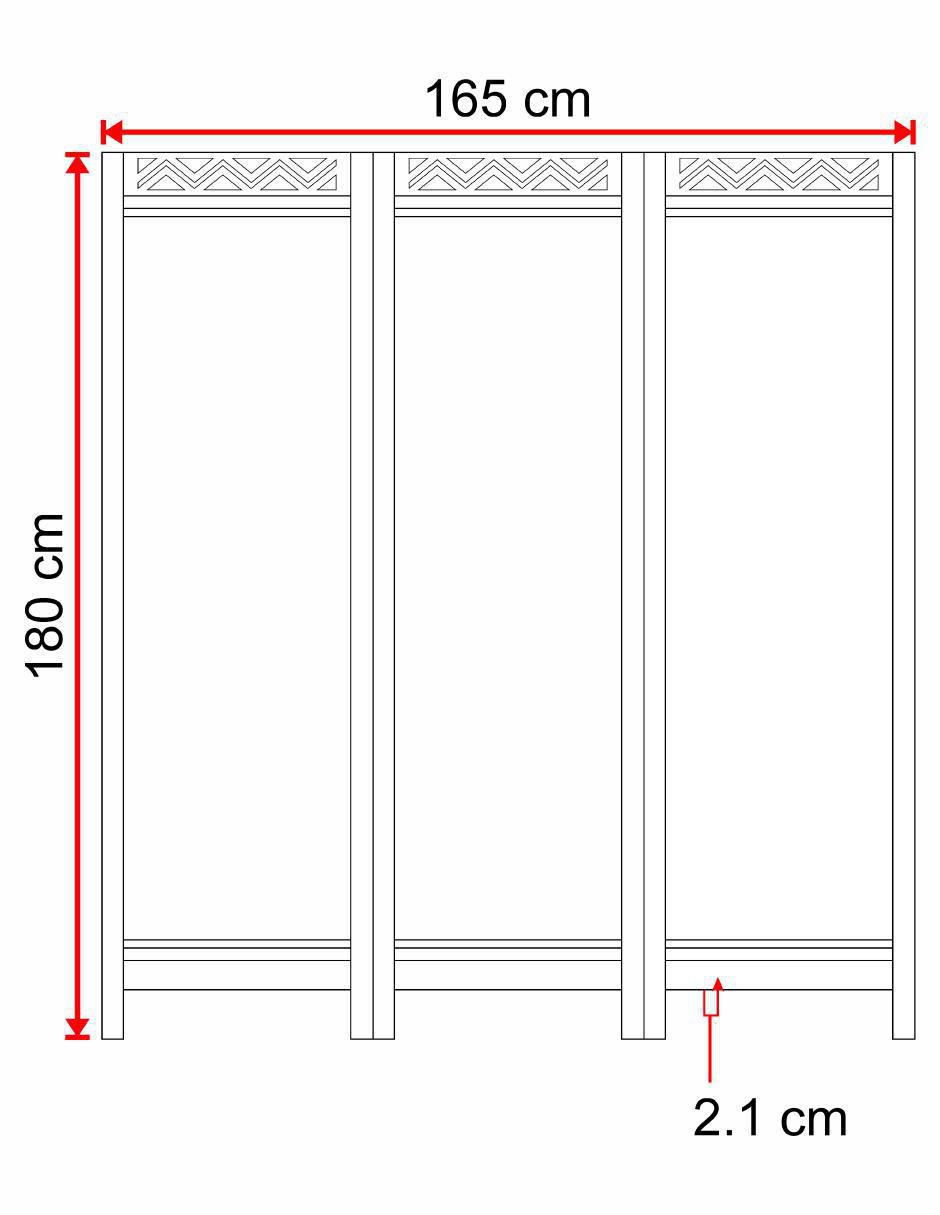 Biombo Rayand Decor 3 paneles de madera