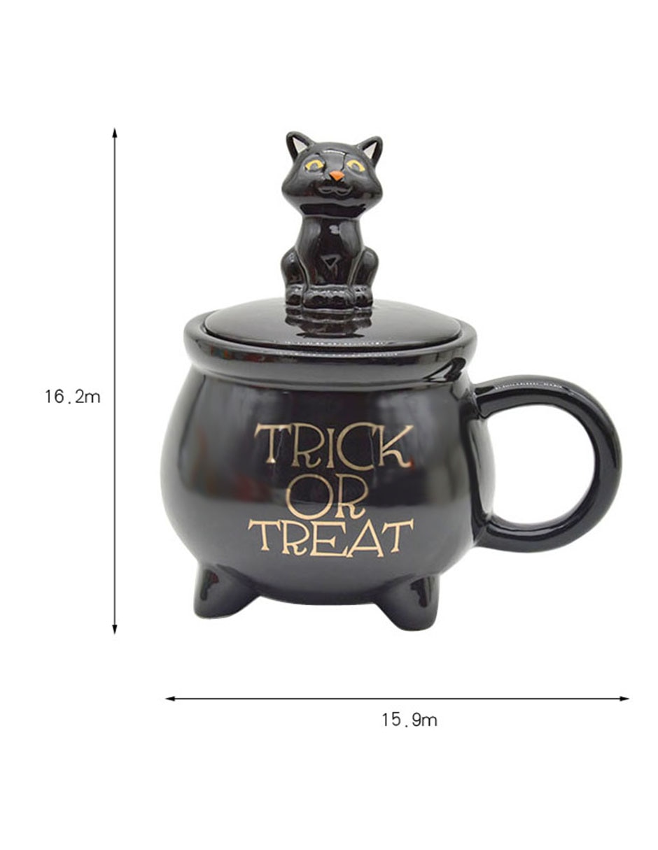 Taza de Halloween con tapa Calderos 2 piezas 4