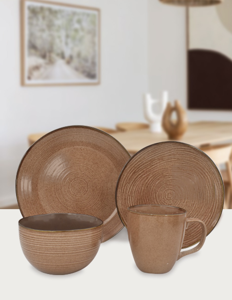 Vajilla cerrada de stoneware para 4 personas 2