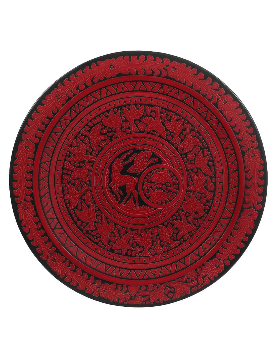 Figura decorativa circular de madera Figura decorativa circular de madera