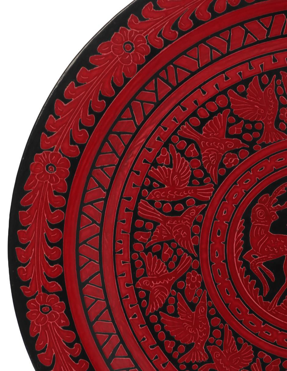 Figura decorativa circular de madera 5