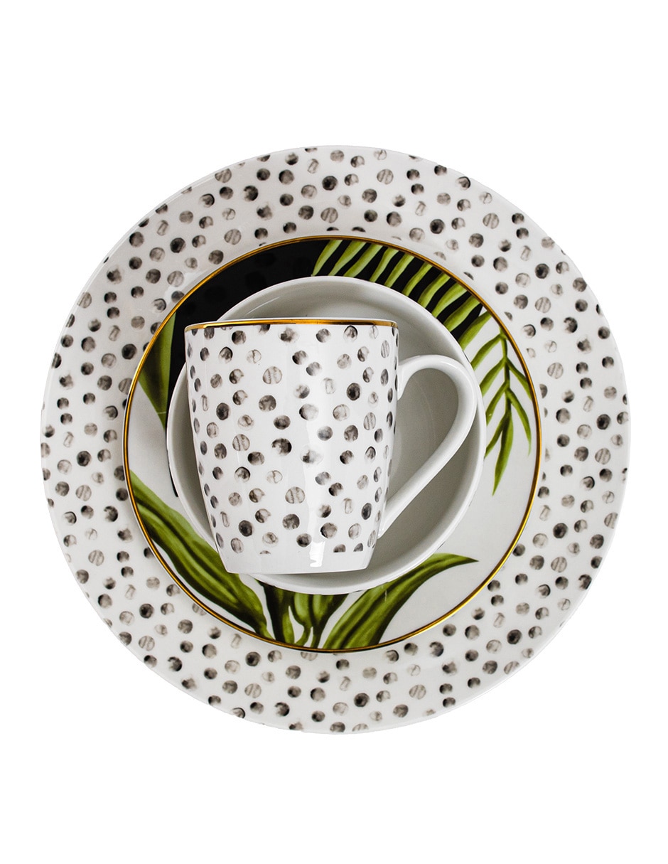 Vajilla cerrada lua de porcelana para 4 personas 3